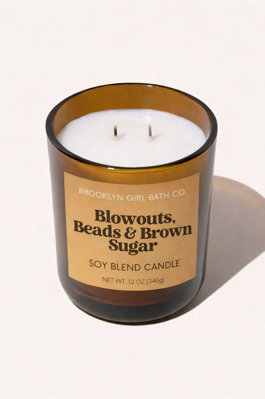 Blowouts, Beads & Brown Sugar Candle